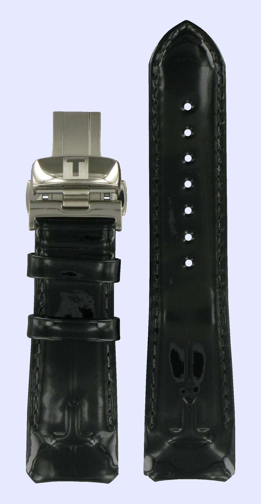 Tissot T-Touch II T047220 Black Leather Watch Band Strap - WATCHBAND EXPERT