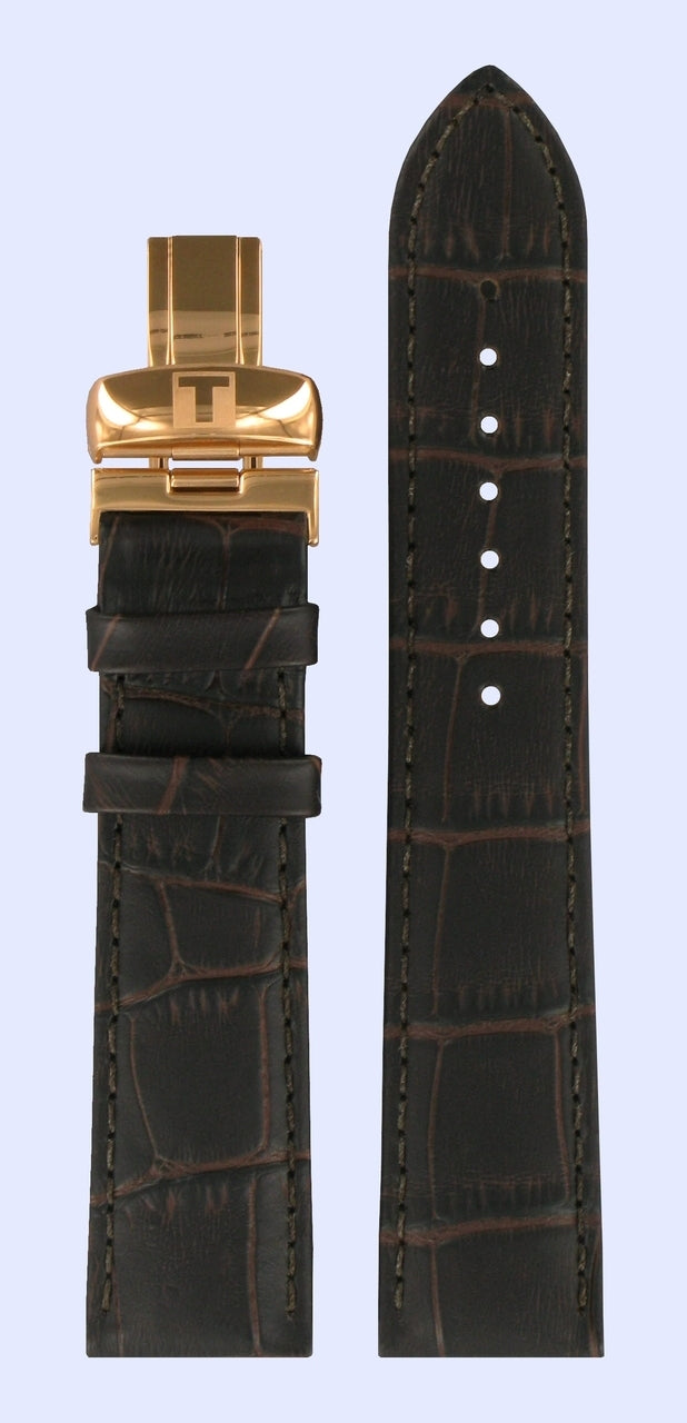 Tissot T063610A 20mm Brown Leather Watch Band - WATCHBAND EXPERT
