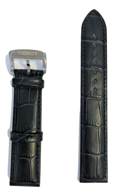 Tissot Quickster 19mm Blue Leather Watch Band Replacement Strap - WATCHBAND EXPERT