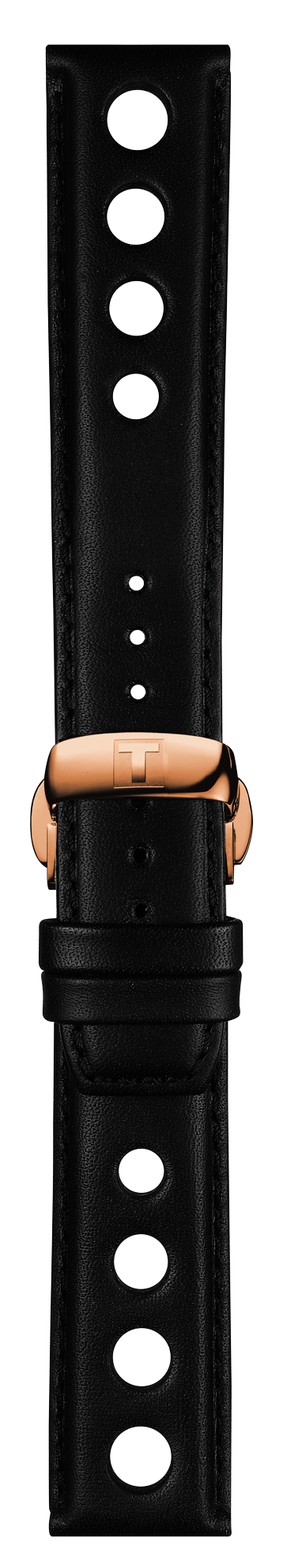 Tissot PRS-516 T100430A 20mm Black Leather Band Strap - WATCHBAND EXPERT