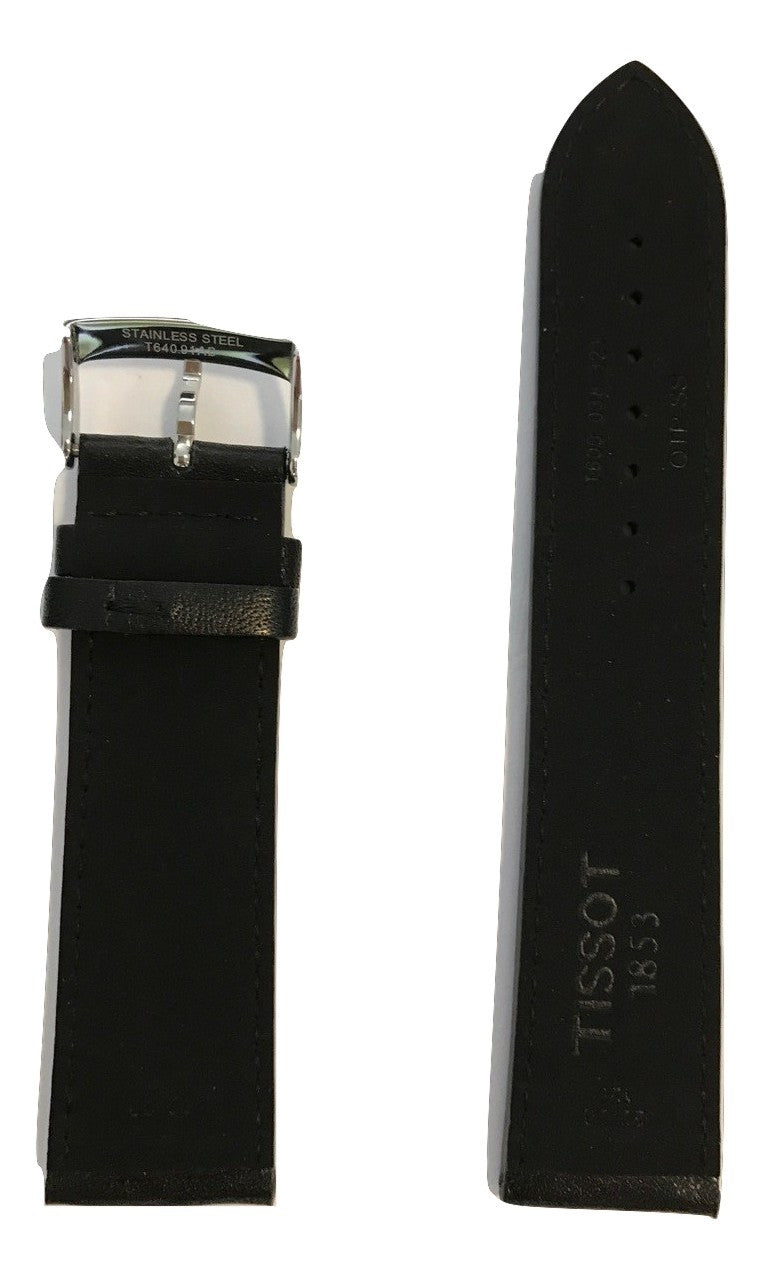 Tissot V8 Black Leather 22mm Strap Band for T361316A, T039417A, T106417A - WATCHBAND EXPERT