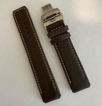 Tissot T091420A T-Touch Expert SOLAR  Brown leather watch band - WATCHBAND EXPERT
