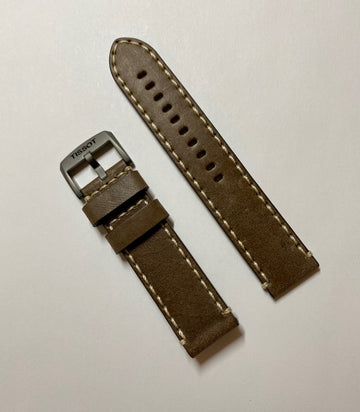 Tissot 22mm Brown Leather Watch Band T116410A / T116617A - WATCHBAND EXPERT