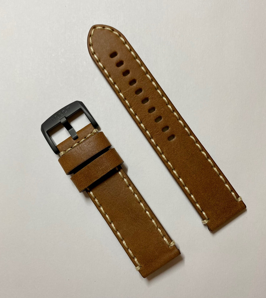 Tissot 22mm Brown Leather Watch Band T116410A / T116617A - WATCHBAND EXPERT