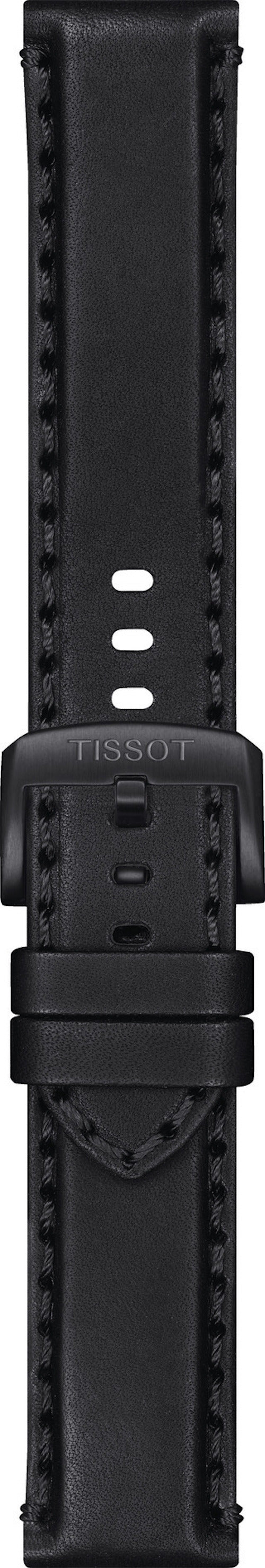Tissot Super Sport 22mm Black Leather Band Strap - WATCHBAND EXPERT