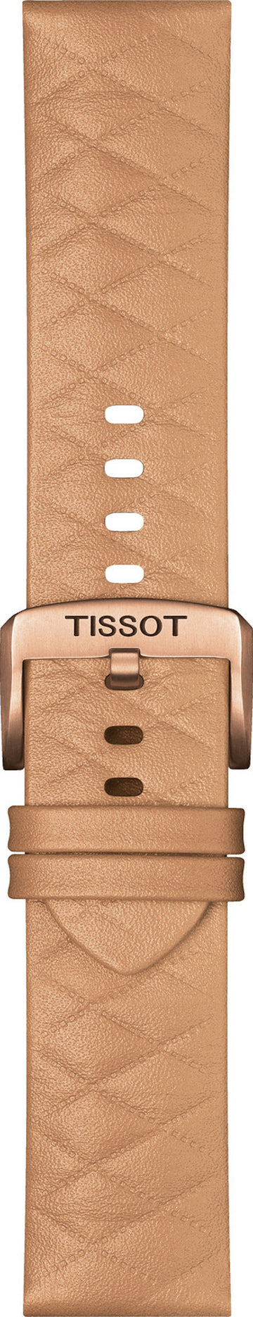 Tissot 23mm Rose Gold Leather Strap Watch Band - WATCHBAND EXPERT