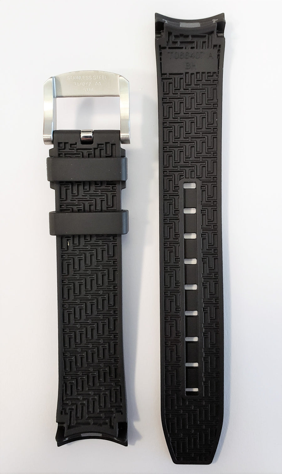 Tissot Seastar Model: T066407A Black Rubber 19mm Watch Band - WATCHBAND EXPERT