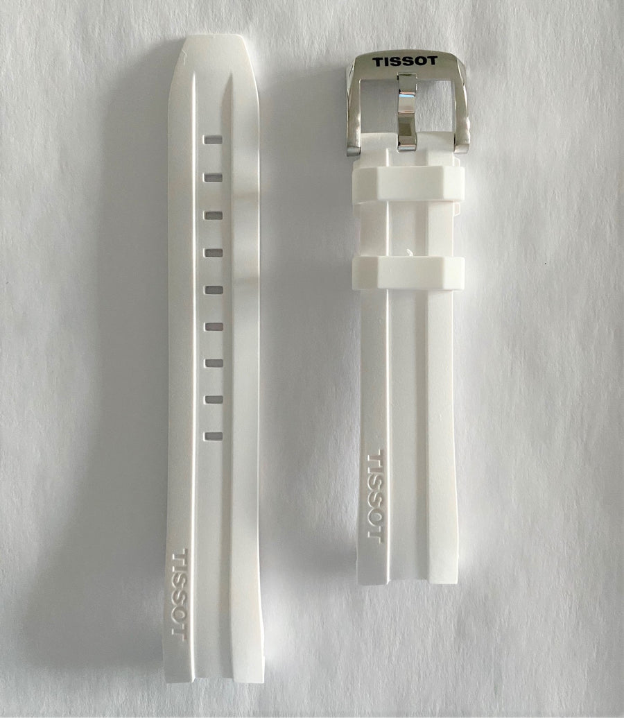 Tissot PRC-200 T055410A White Rubber Watch Band - WATCHBAND EXPERT