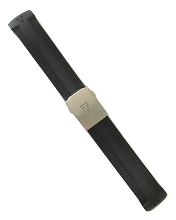 Tissot T-Touch Expert SOLAR T091420A Black Rubber Band Strap w/ Buckle - WATCHBAND EXPERT