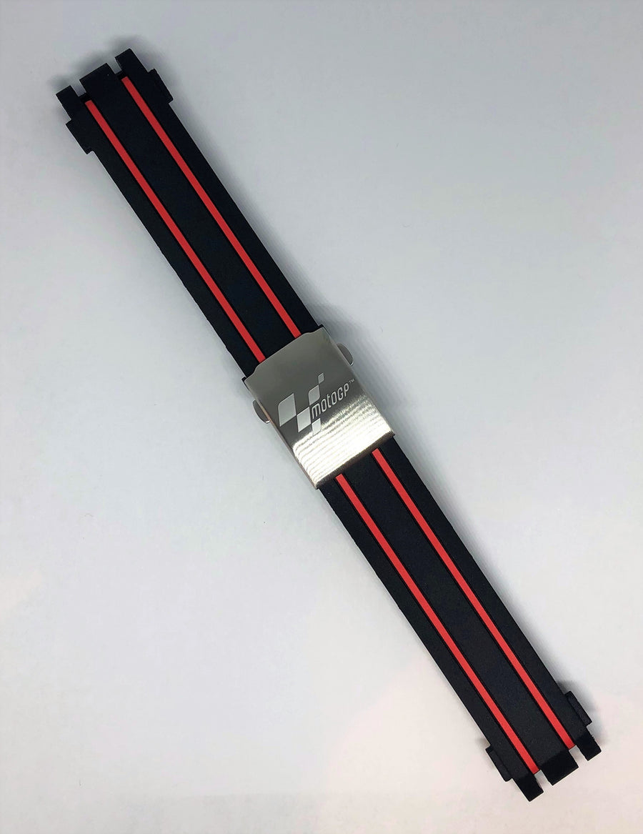 Tissot T Race MotoGP T092417A Black Red Rubber Watch Band