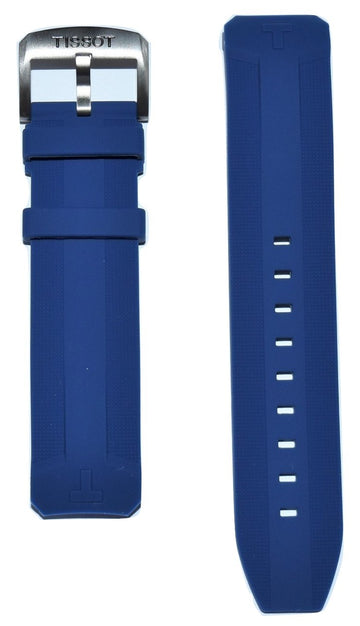 Tissot T-Touch Expert SOLAR T091420A Blue Rubber Band Strap with Buckle - WATCHBAND EXPERT