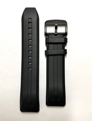 Tissot T-Touch Connect Solar T121420A Black Rubber Watch Band Strap - WATCHBAND EXPERT