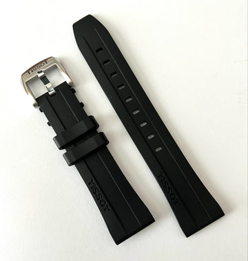 Tissot PRC200 20mm T114417A Black Rubber Band Strap - WATCHBAND EXPERT