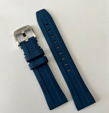 Tissot PRC200 20mm T114417A Blue Rubber Strap Watch Band - WATCHBAND EXPERT