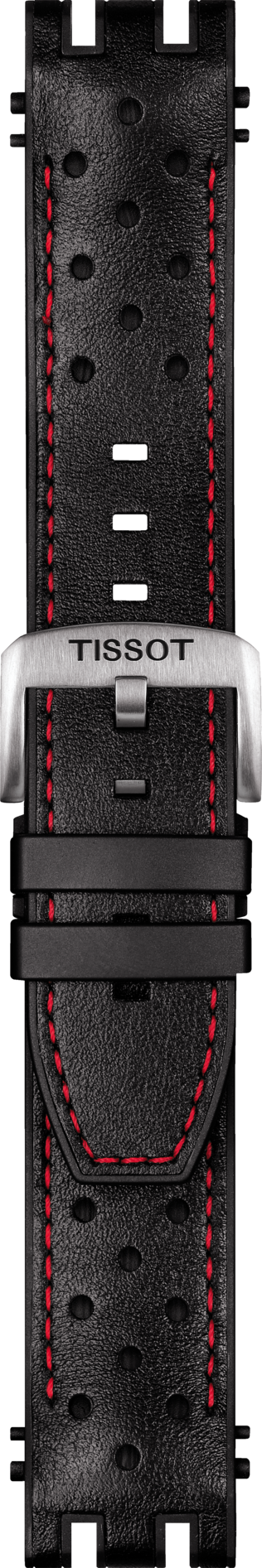 Tissot T-Race T115417 Black / Red Rubber Watch Band Strap - WATCHBAND EXPERT