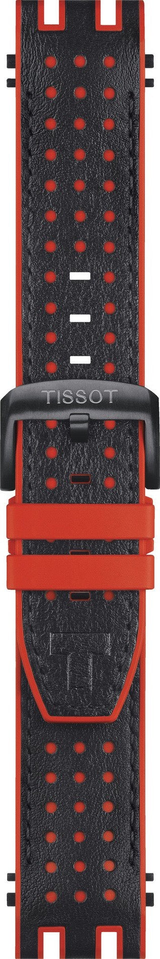 Tissot T-Race T115417 Black / Red Rubber Watch Strap Band - WATCHBAND EXPERT