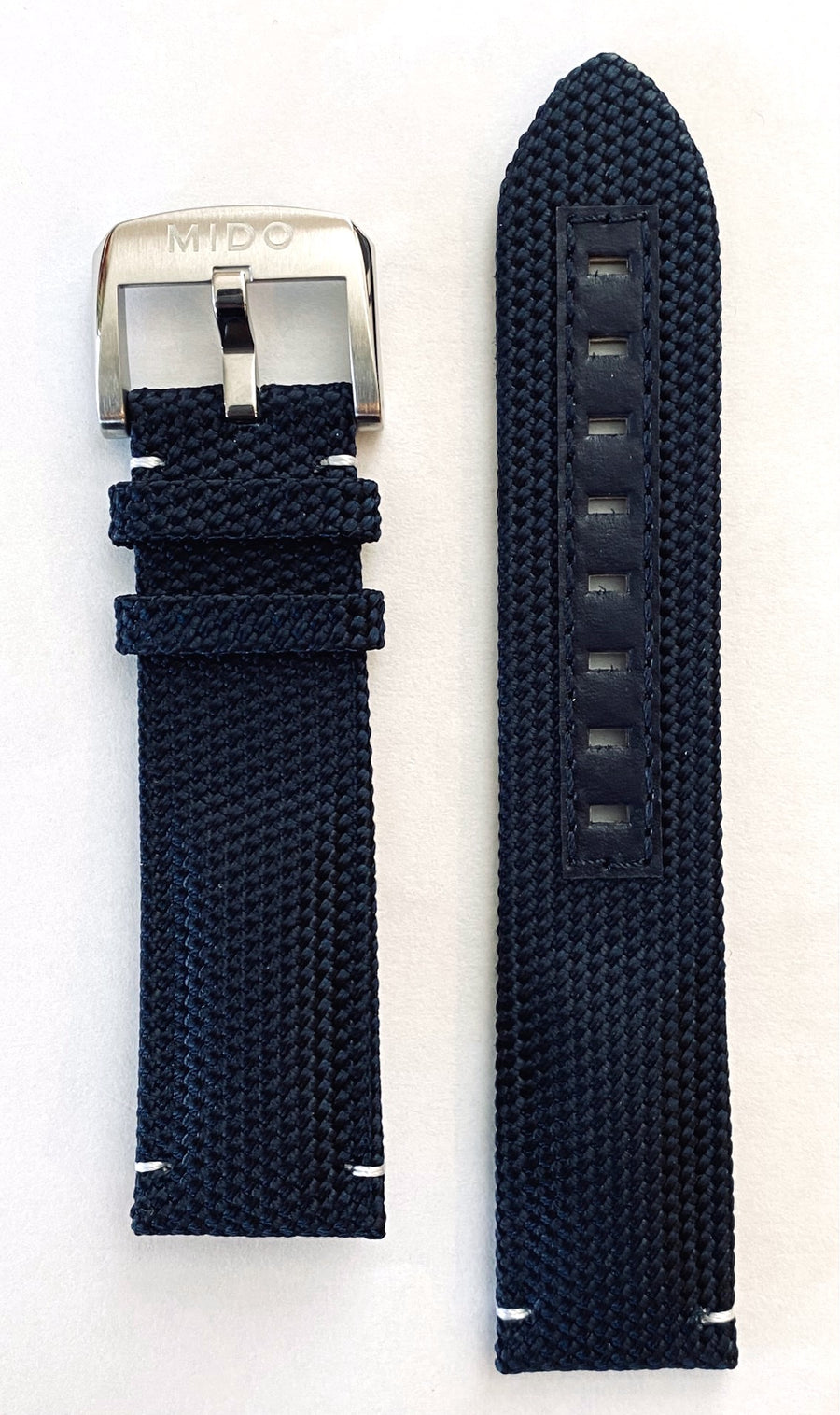 MIDO Ocean Star M026629A Blue Fabric 22mm Watch Band - WATCHBAND EXPERT