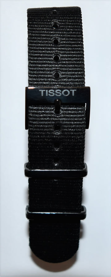 Tissot Quickster Nato T095417A, T095410A 19mm Black Strap Band - WATCHBAND EXPERT
