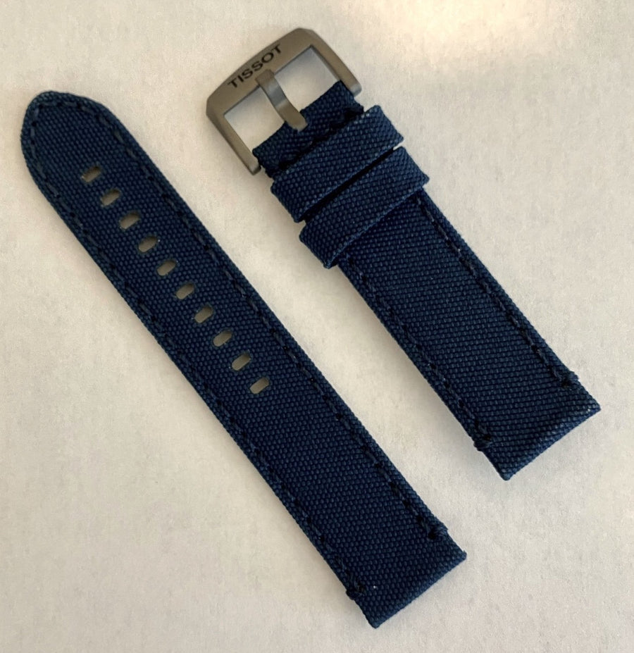 Tissot 22mm Blue Nylon Watch Band T116410A / T116617A - WATCHBAND EXPERT