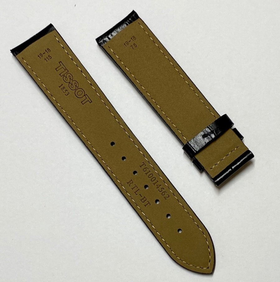 Tissot PRC 200 19mm T055417A T055410A Black Leather Band Strap