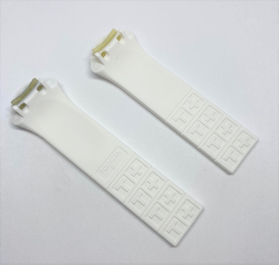 Tissot T-Tracx T010417A White Rubber Watch Band - WATCHBAND EXPERT