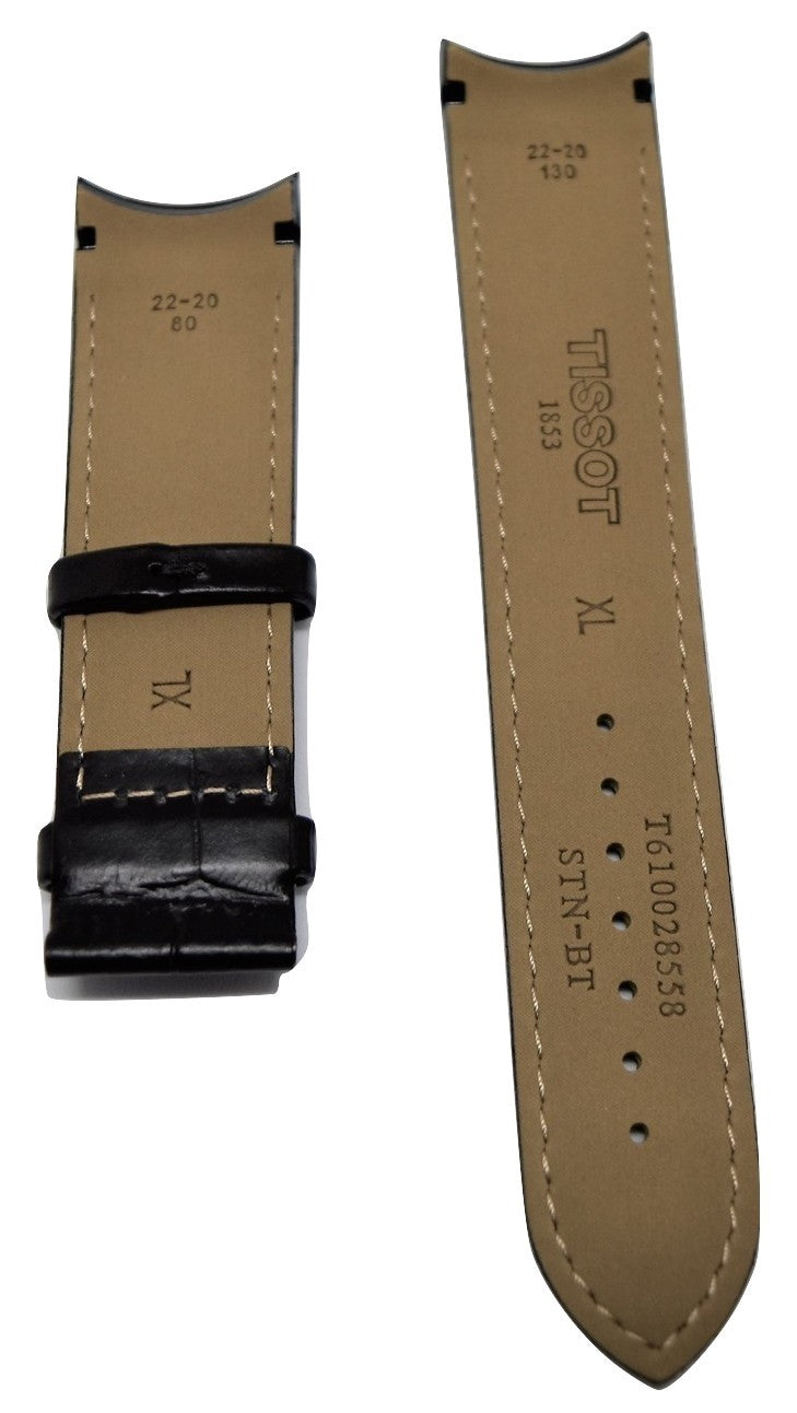 Tissot Couturier 22mm T035407A Black Leather Watch Band - WATCHBAND EXPERT