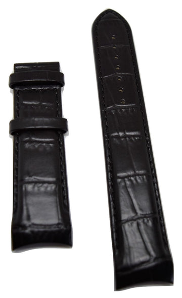 Tissot Couturier 22mm T035407A Black Leather Watch Band - WATCHBAND EXPERT