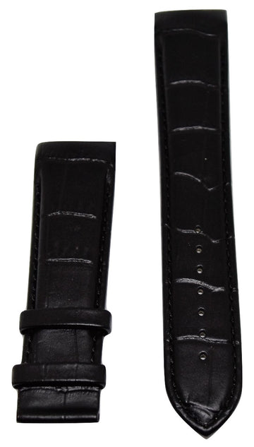 Tissot Couturier 23mm XL (80-130) Black Leather Band Strap - WATCHBAND EXPERT