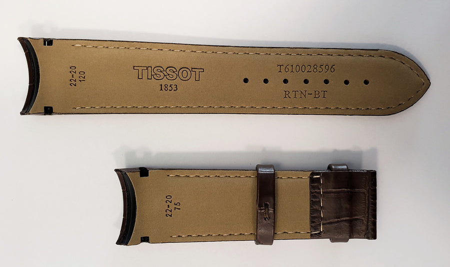 Tissot Couturier 22mm T035410A Brown Leather Watch Band - WATCHBAND EXPERT