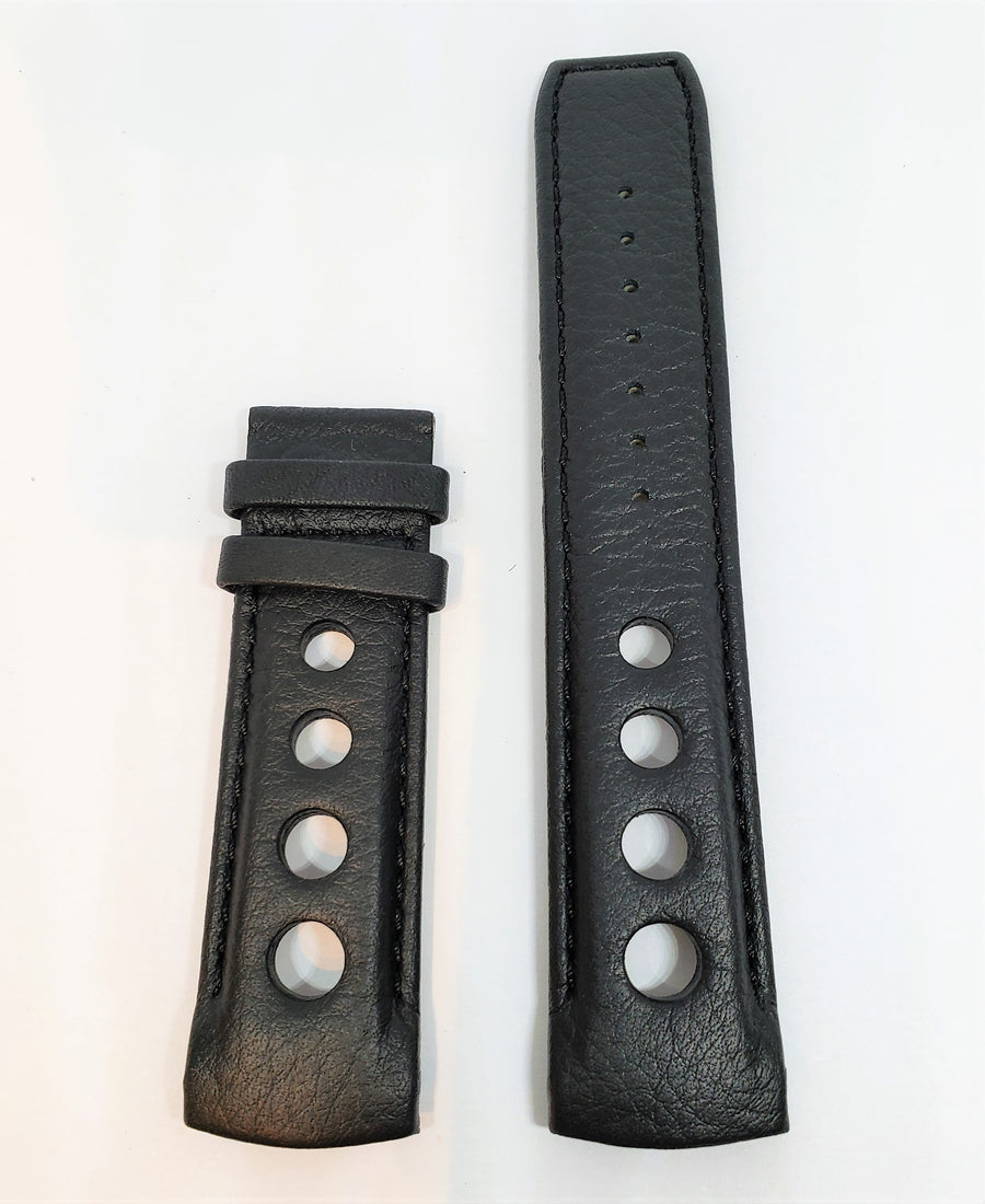 Tissot PRS-516 Model # T044632A Black Leather 22mm Watch Band - WATCHBAND EXPERT
