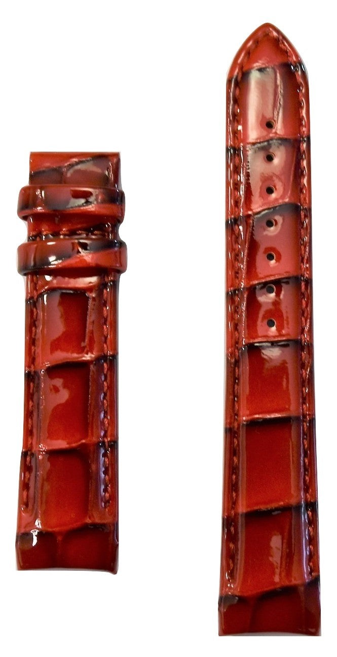 Tissot Women's Couturier T035210A Red Leather Strap Watch Band - WATCHBAND EXPERT