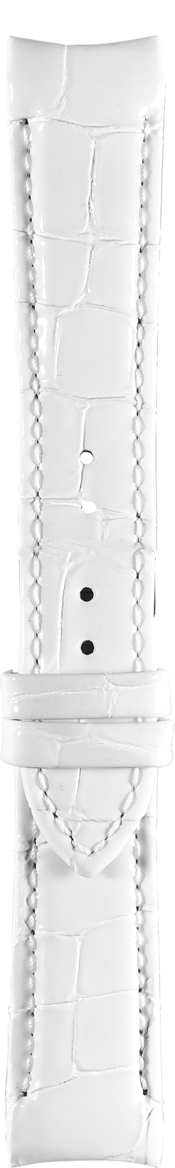 Tissot Couturier T035210A White Leather 18mm Watch Band - WATCHBAND EXPERT