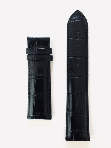 Tissot T-Complication T070406A 22mm Black Leather Watch Band - WATCHBAND EXPERT