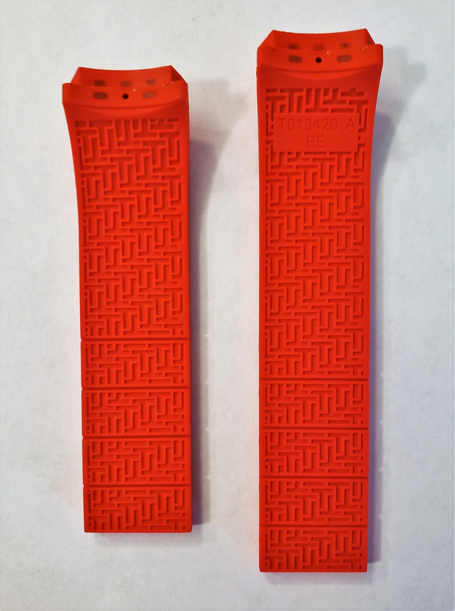 Tissot T-Touch II T047420A Red Rubber Watch Band - WATCHBAND EXPERT