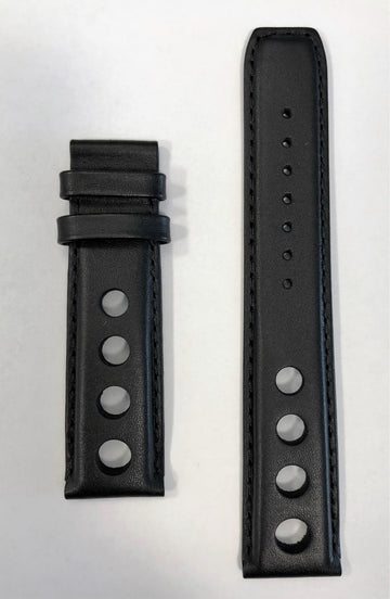Tissot PRS 516 T100417A 20mm Black Leather Watch Band Strap - WATCHBAND EXPERT