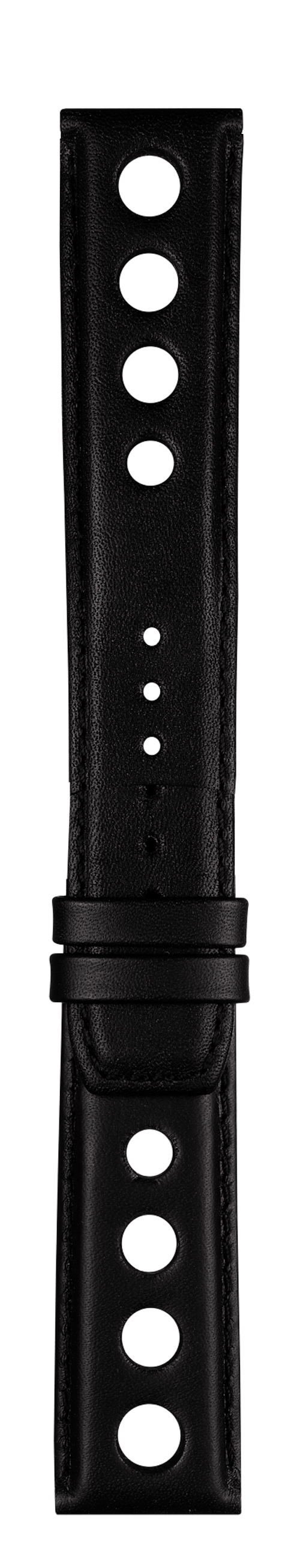Tissot Strap PRS516 20mm (Longer Size) Black Leather Band - WATCHBAND EXPERT