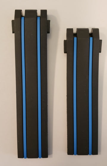 Tissot T092417A T-Race Black / Blue Rubber Watch Band - WATCHBAND EXPERT