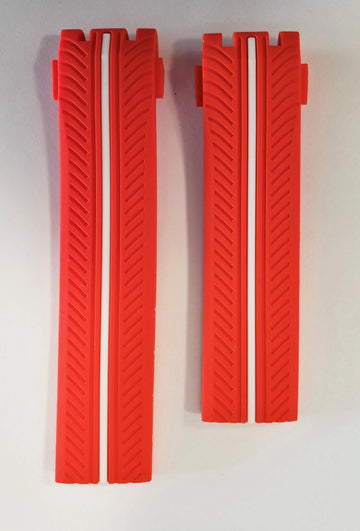 Tissot T092417A T-Race Red / White Rubber Watch Band - WATCHBAND EXPERT