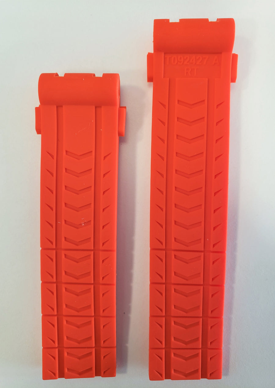 Tissot T092417A T-Race Red / White Rubber Watch Band - WATCHBAND EXPERT