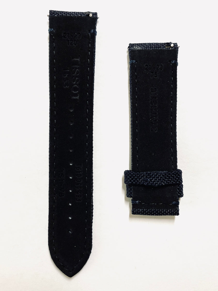 Tissot Seastar T120407A 21mm Blue Nylon Watch Band Strap - WATCHBAND EXPERT