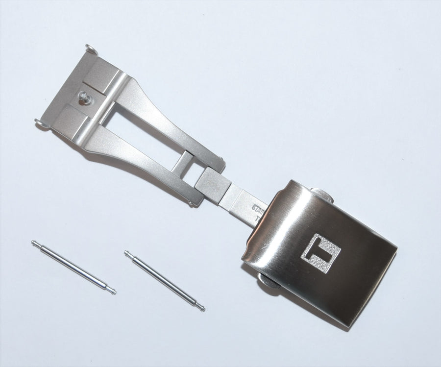 Tissot Quadrato T005517A Steel Clasp Buckle For Rubber Strap - WATCHBAND EXPERT