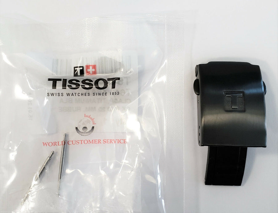 Tissot T091420A Black Titanium Clasp Deployment Buckle - WATCHBAND EXPERT