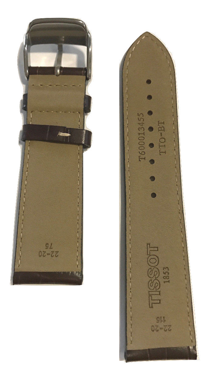 Tissot V8 Brown Leather 22mm Strap Band for T361316A, T039417A, T106417A - WATCHBAND EXPERT