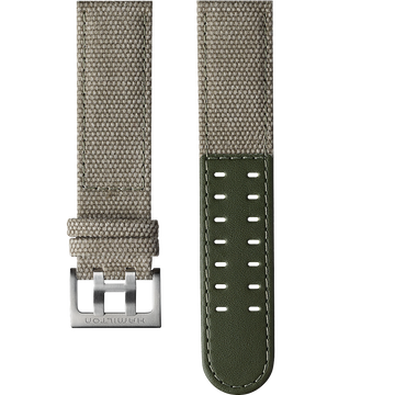 Hamilton 22mm Green Canvas Strap Watch Band - WATCHBAND EXPERT