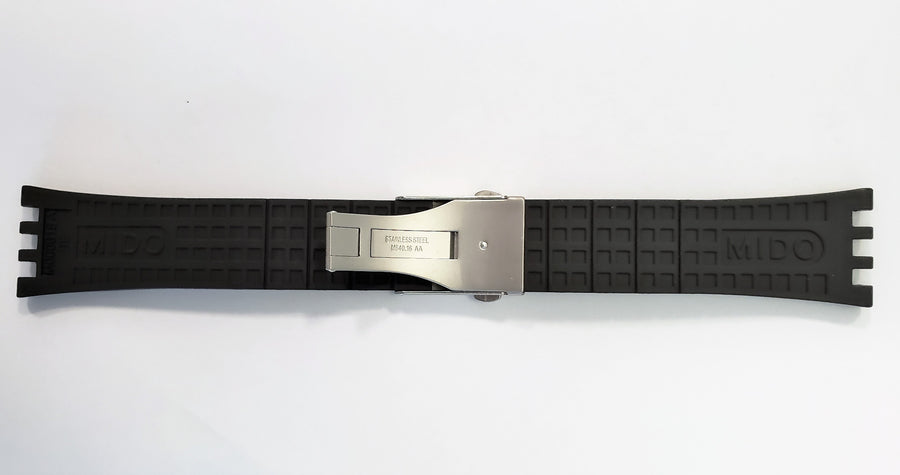 MIDO All Dial M006630A Black Rubber Watch Band - WATCHBAND EXPERT