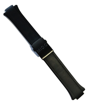 MIDO Ocean Star M023417A Black Rubber Watch Band - WATCHBAND EXPERT