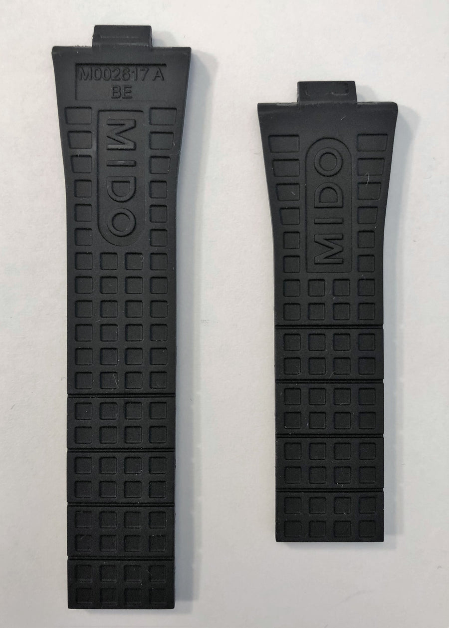 MIDO Ocean Star M002617A Black Rubber Watch Band - WATCHBAND EXPERT