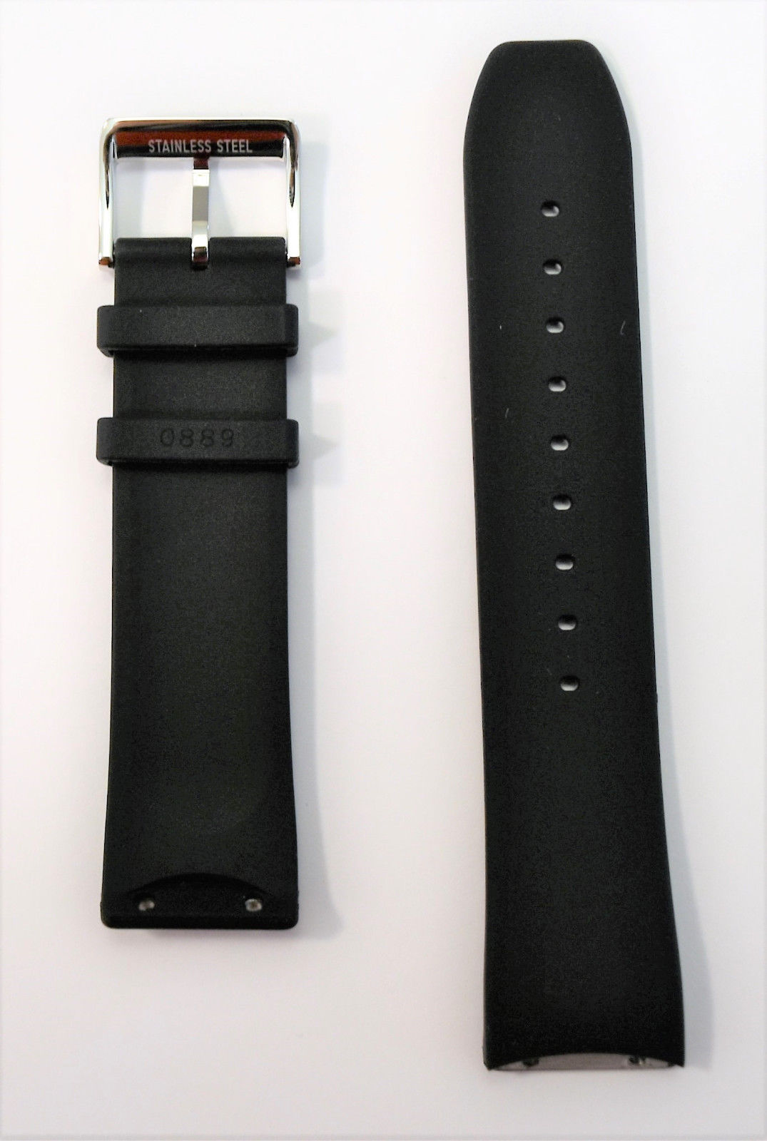 Movado EDGE Black Rubber Watch Band