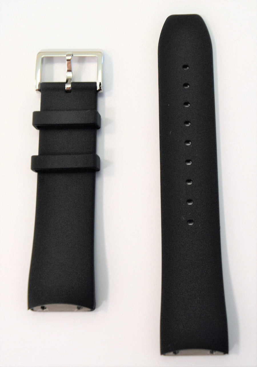 Movado EDGE MO.02.1.14.6186 Black Rubber Watch Band - WATCHBAND EXPERT