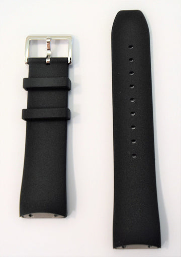 Movado EDGE MO.02.1.14.6187 Black Rubber Watch Band - WATCHBAND EXPERT